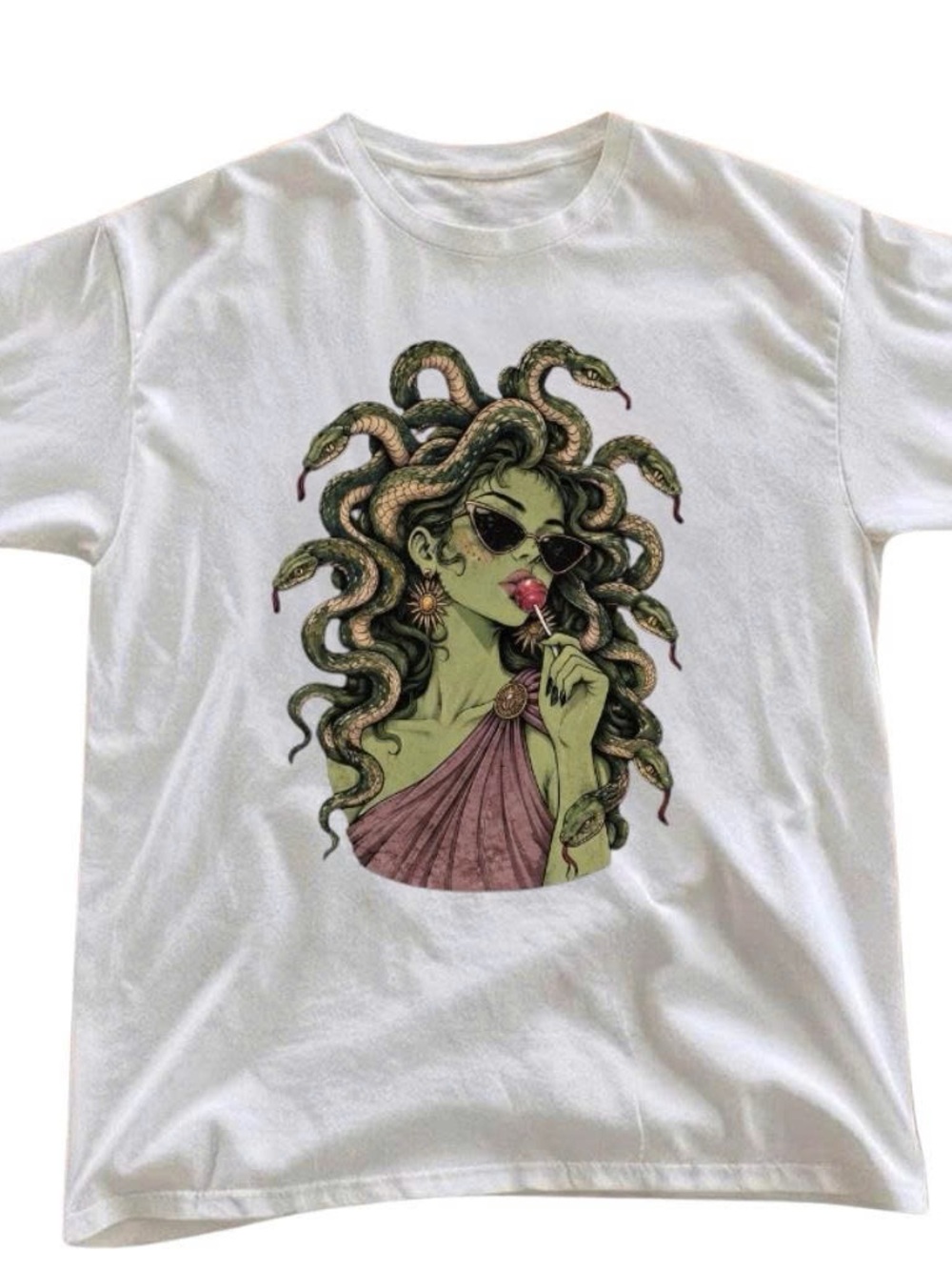 Gildan Medusa Graphic White Shirt